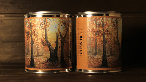 Autumn Trees Candle Label